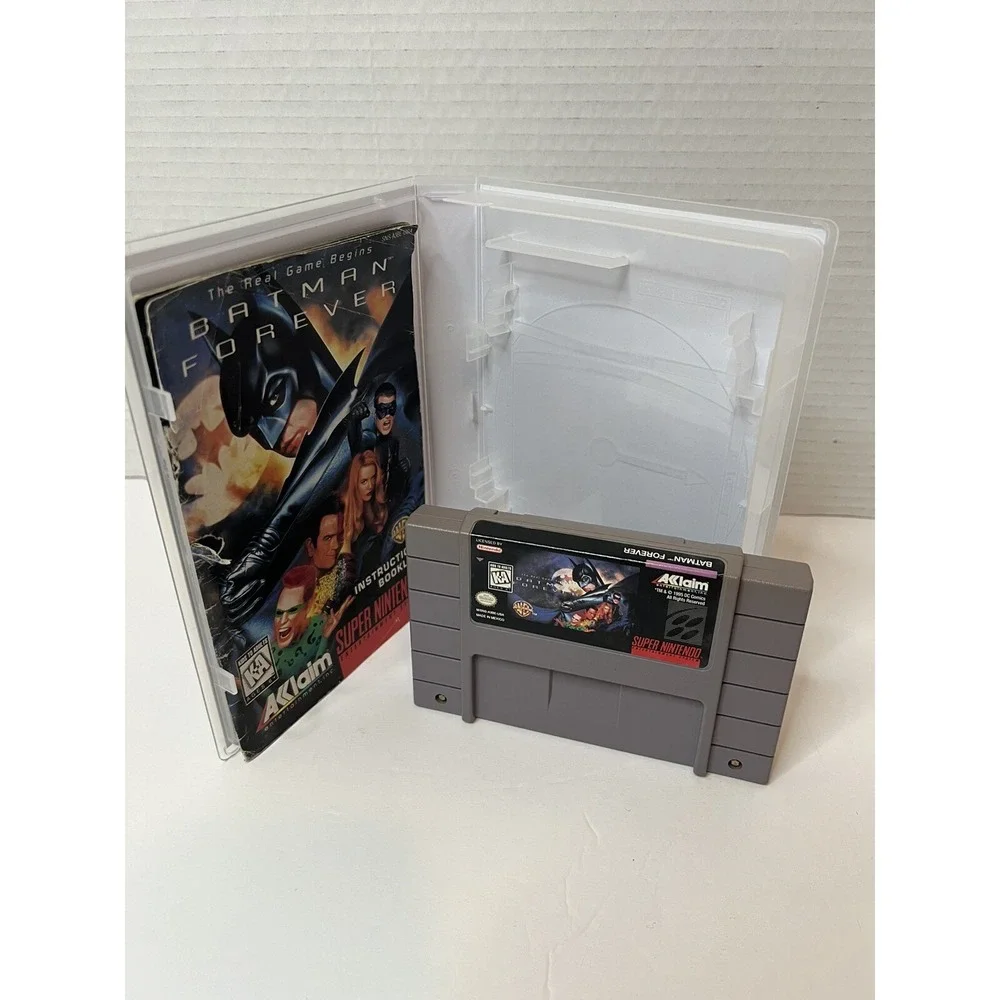 CIB BATMAN FOREVER NINTENDO SNES VIDEO GAME‎ COMPLETE IN BOX CIB Nice Shape!